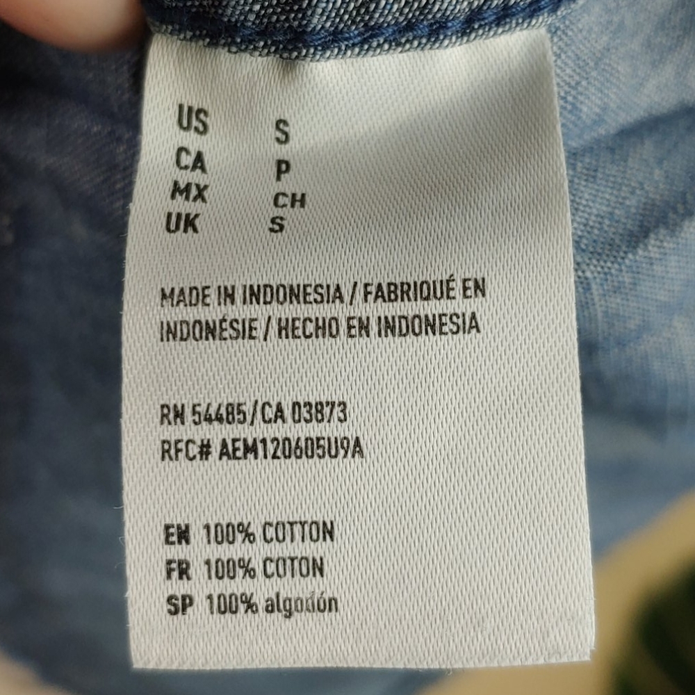 Ae Slim Fit Button Down Distressed - image 6